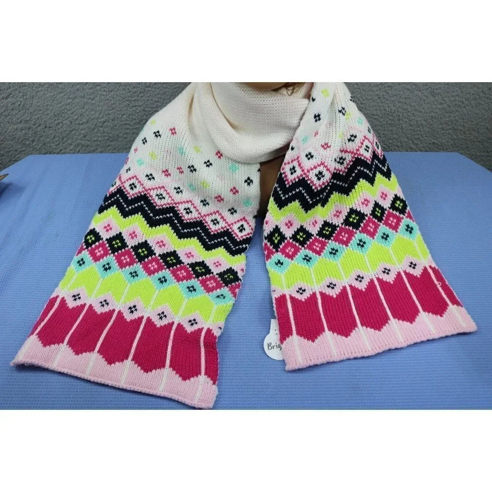 Crown & Ivy Brights Colorful Knitted Scarf-One Size-New w/Tags